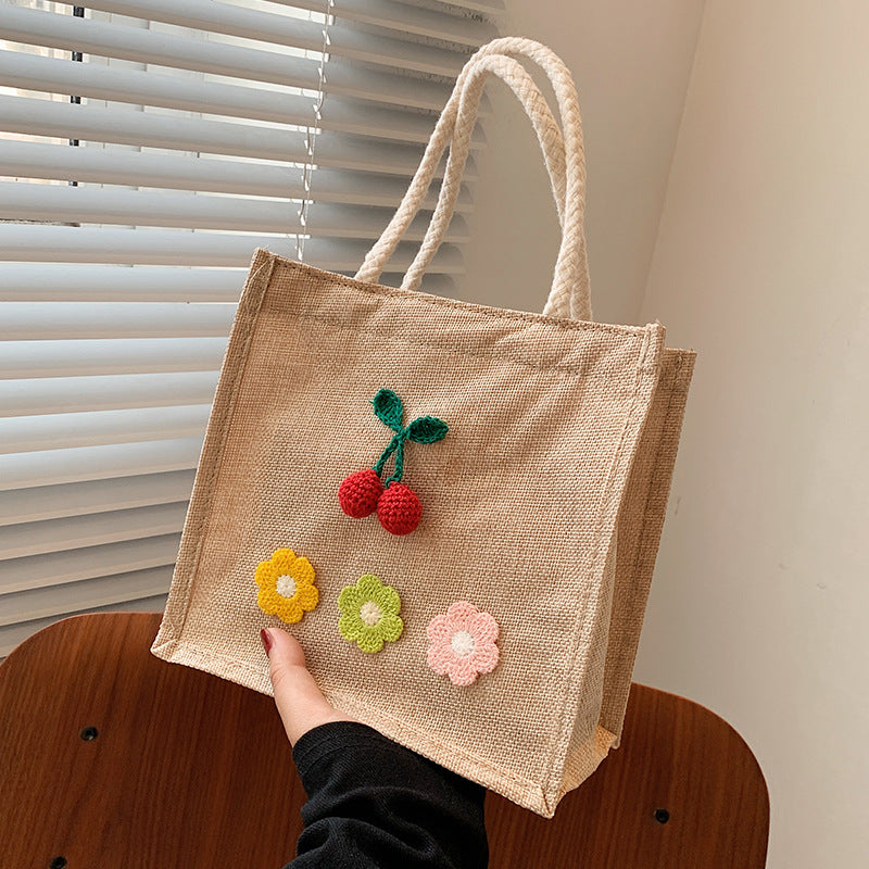Decorative Floral Accent Handbag — product view 2