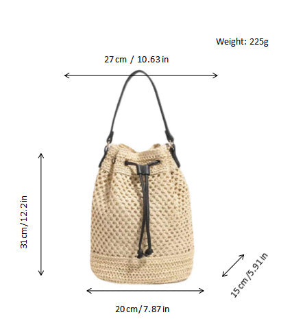 Light Macrame Tote Bag LoungeYard — product view 6