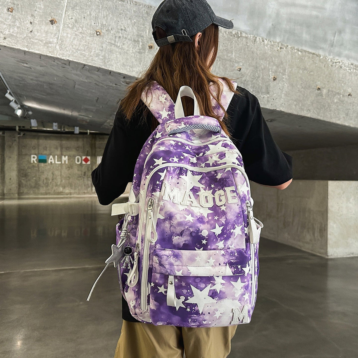 Cosmic Themed Travel Backpack LoungeYard — product view 2