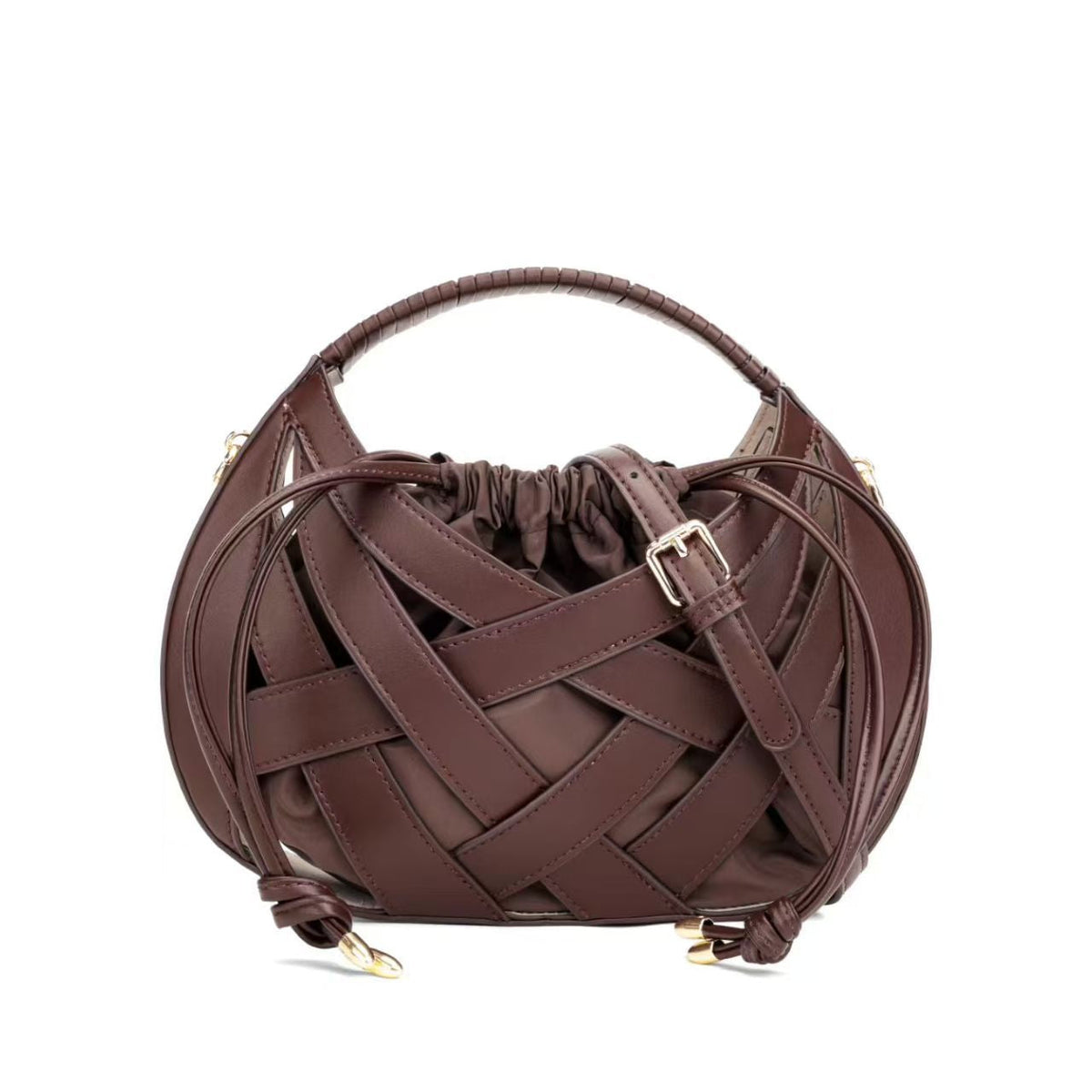 Chic Woven Handle Handbag LoungeYard — product view 3