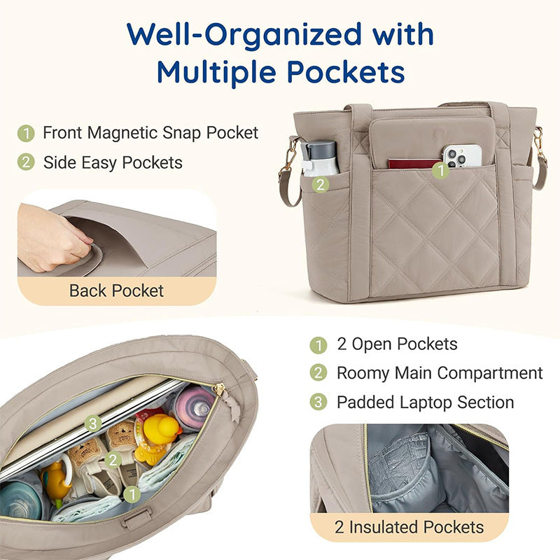 Elegant Quilted Tote Bag LoungeYard — product view 3