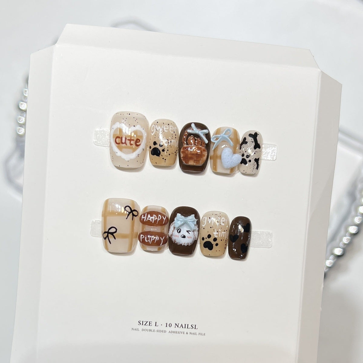 Whimsical Cartoon Character Press-On Nail Art Set — product view 5
