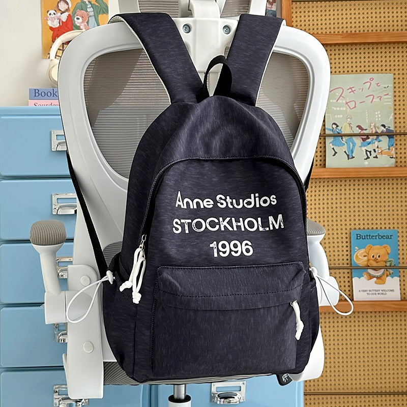 Casual Lightweight Backpack with Cute Plush Charm LoungeYard — product view 6