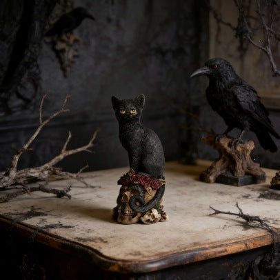 Decorative Black Cat Figurine Bowlift — product view 4
