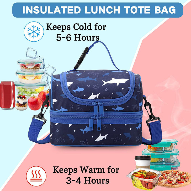 Women insulated cooler bag with double compartment design LoungeYard — product view 3
