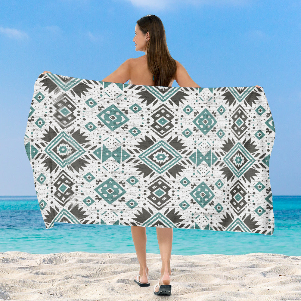 Beach towel with exclusive geometric pattern LoungeYard — product view 4