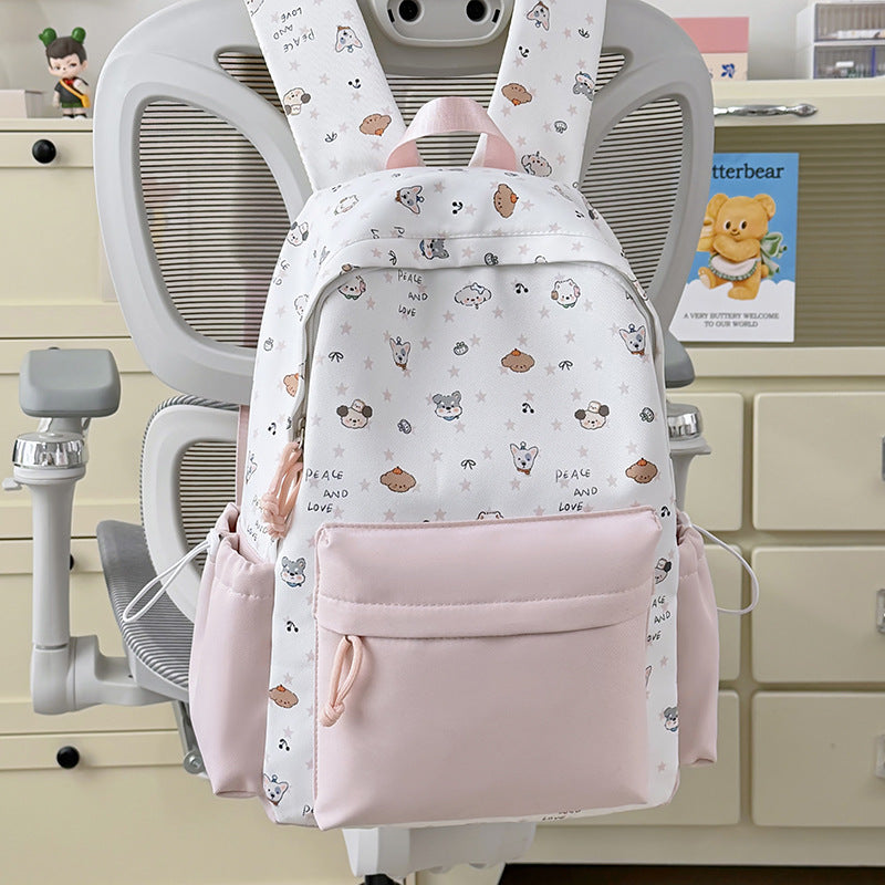 Cute Animal Print Casual Backpack LoungeYard — product view 6