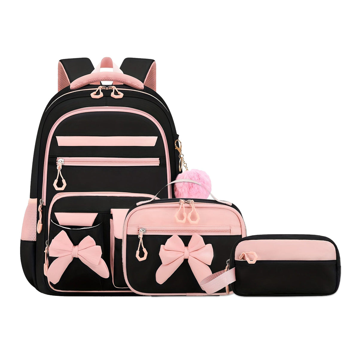 Cute Bow Design Backpack Set — product view 3