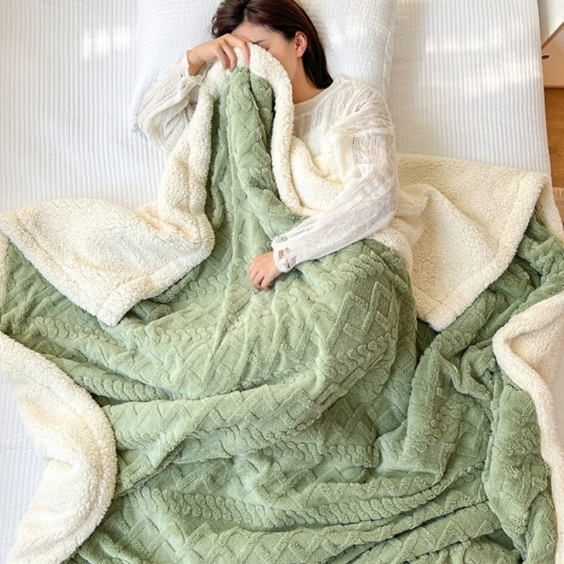 Luxurious Plush Sherpa Throw Blanket — product view 1