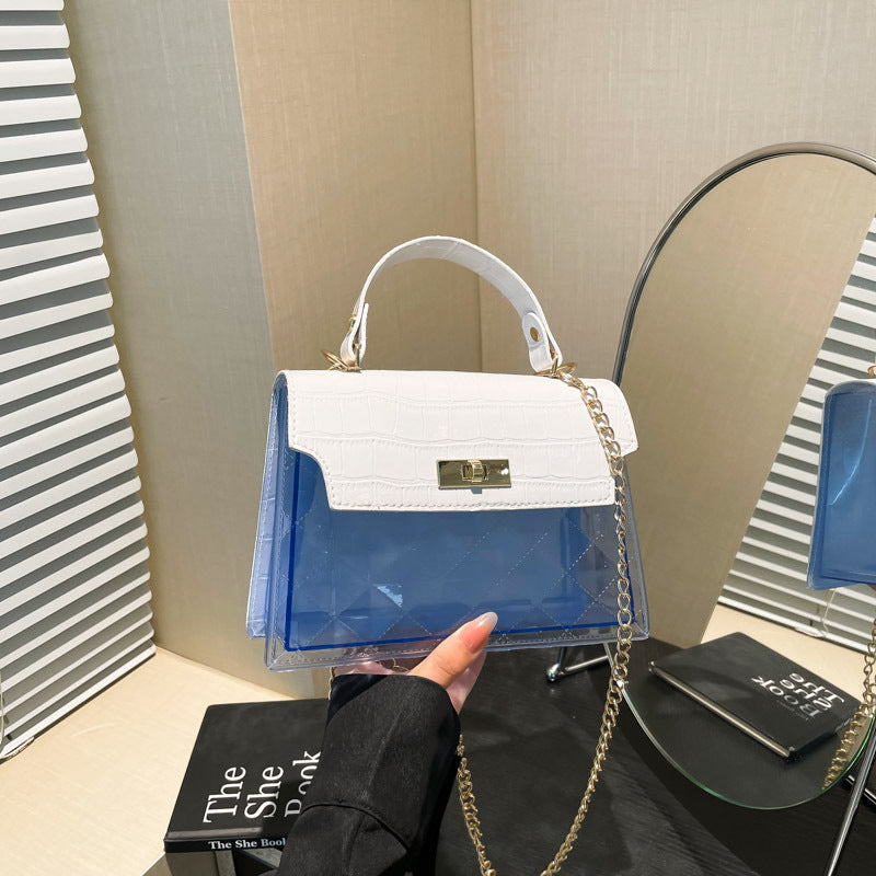 Glossy Crocodile Patterned Handbag — product view 2