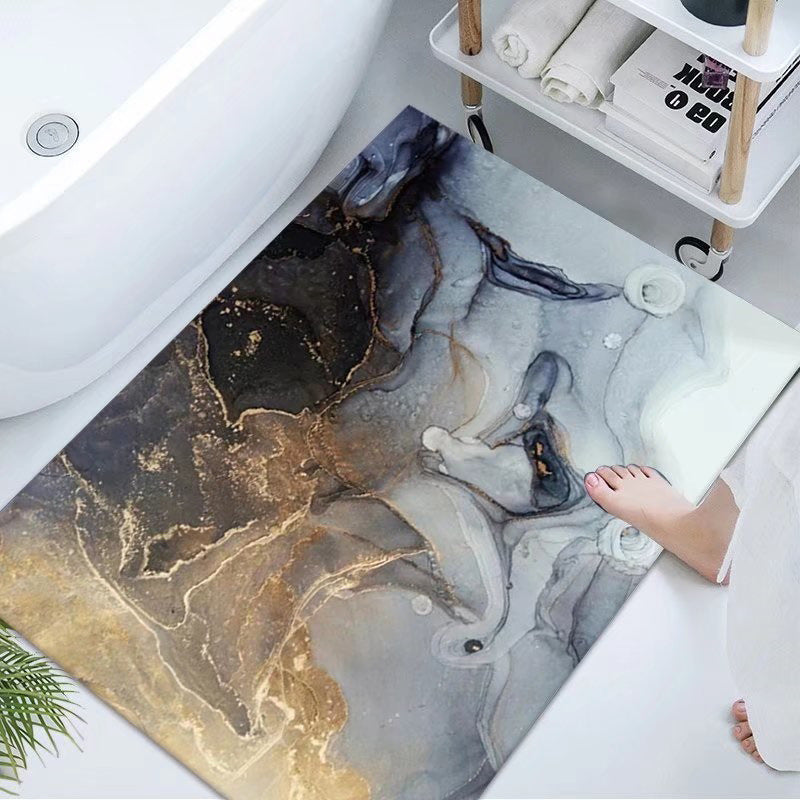 Luxurious Marble Design Bath Mat Bowlift — product view 6
