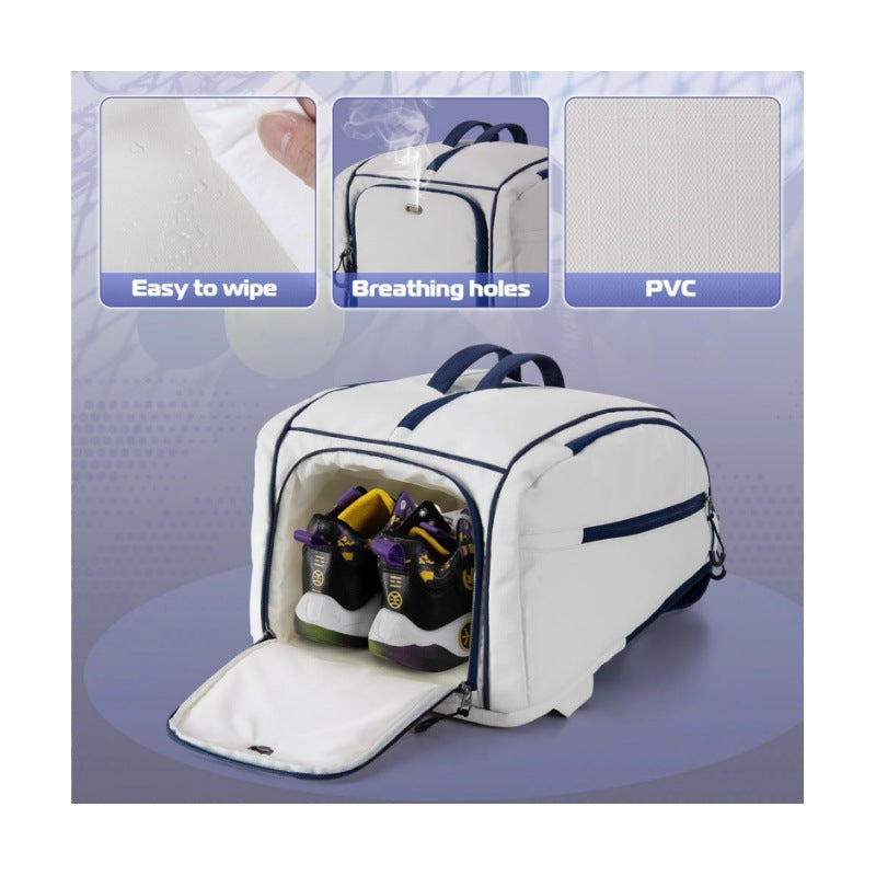 Sporty sports backpack with shoe compartment LoungeYard — product view 3