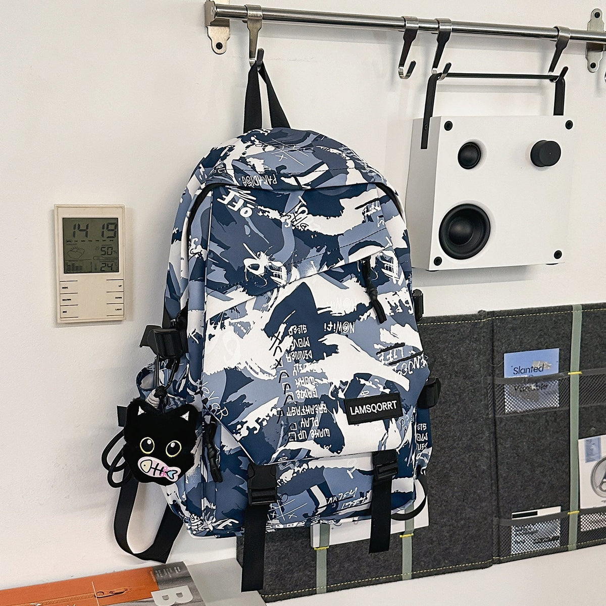 Graffiti Print Casual Backpack LoungeYard — product view 6