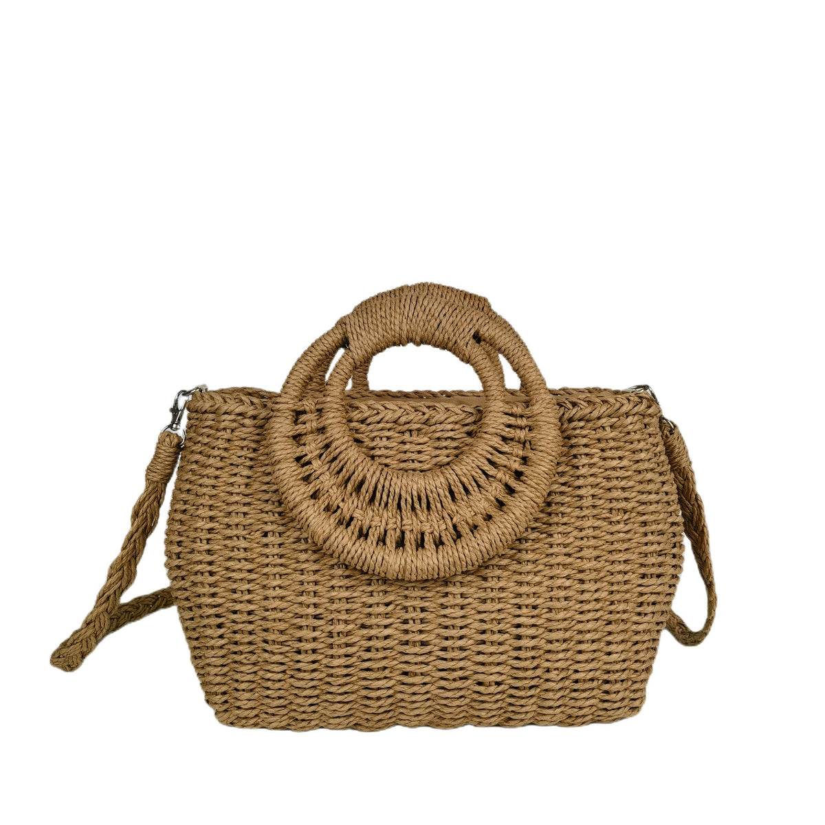 Handcrafted rattan bag with shoulder strap LoungeYard — product view 6