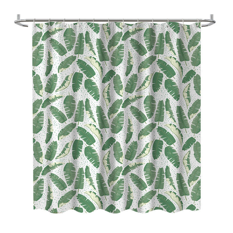 Leaf Print Shower Curtain LoungeYard — product view 5