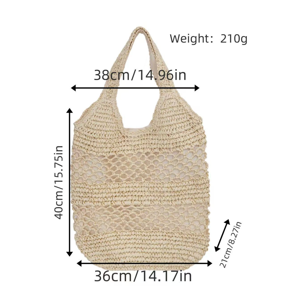 Handbag made of braided natural material with tassel details LoungeYard — product view 6