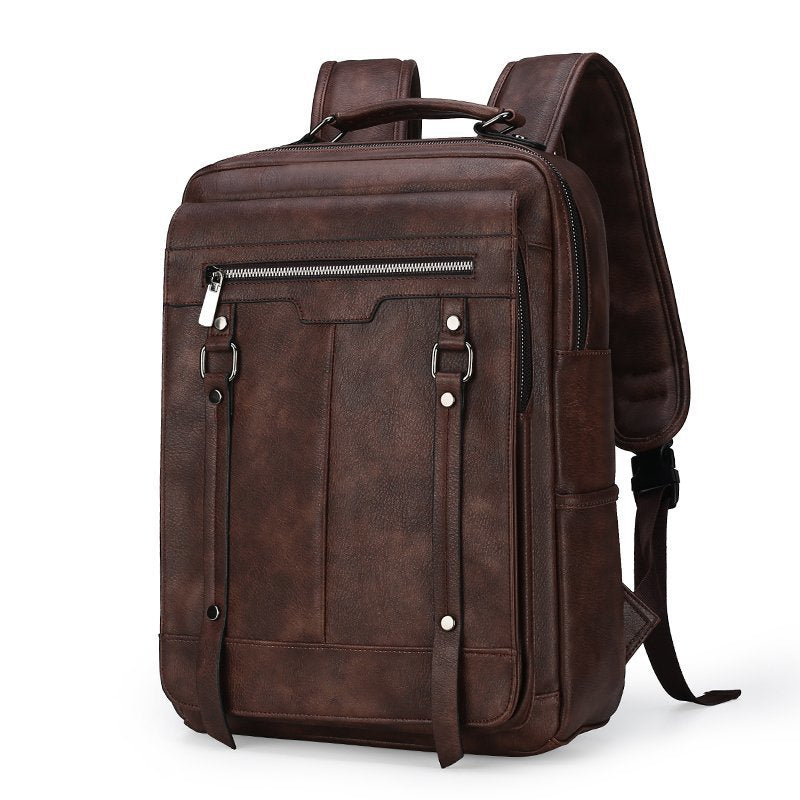 Premium Vintage Leather Backpack LoungeYard — product view 6
