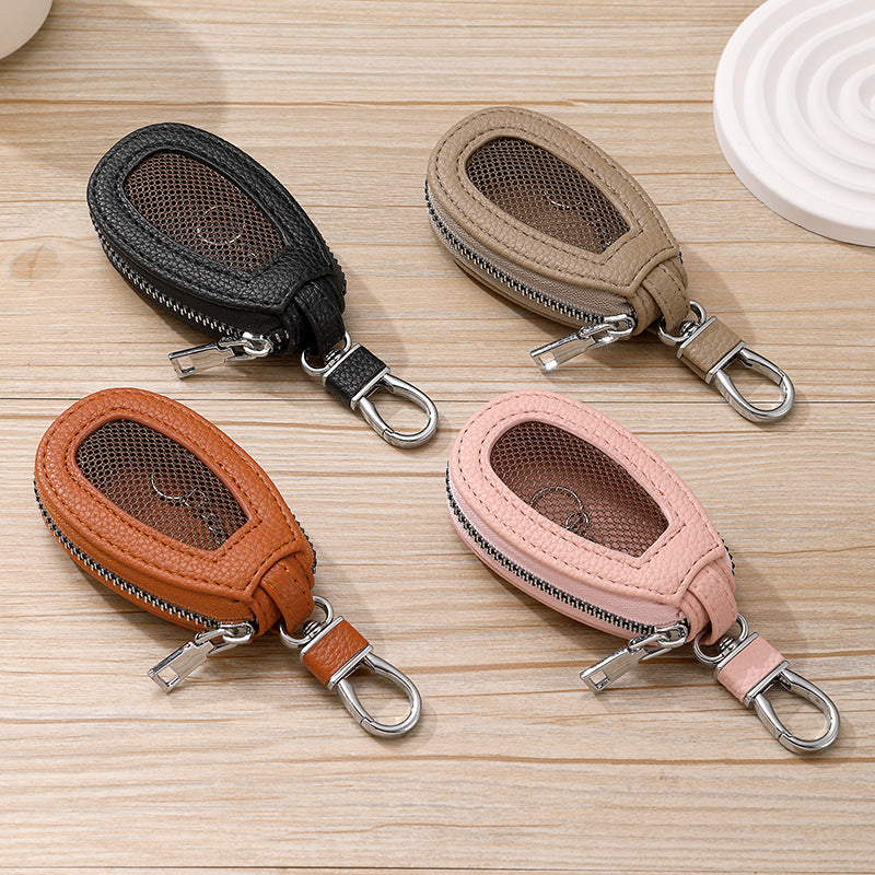 Textured Zip-Around Keychain Coin Pouch — product view 3