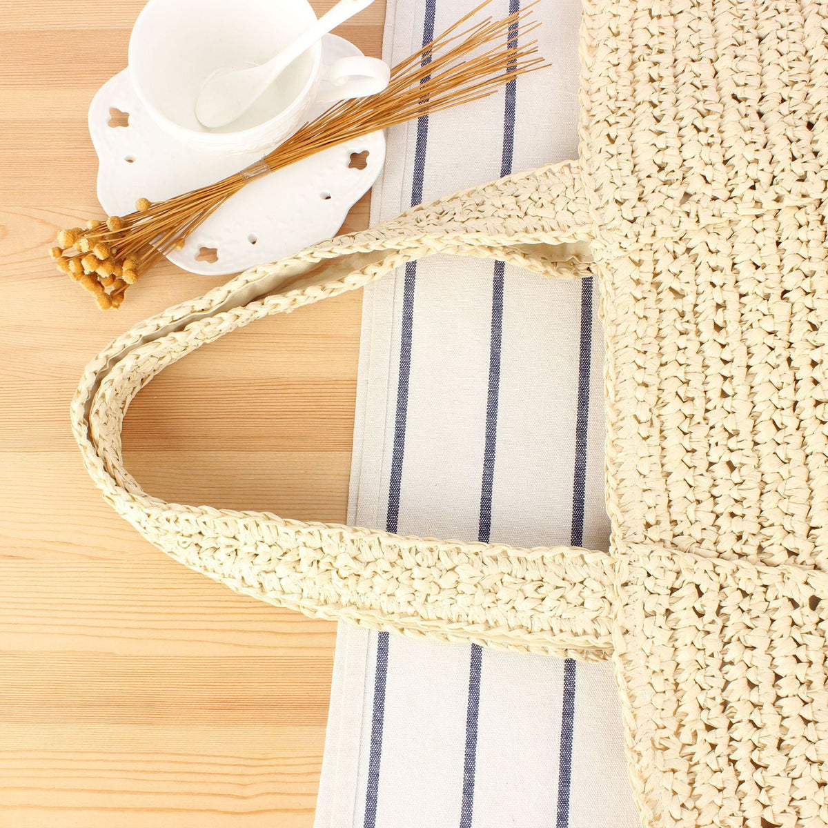 Large Braided Shopping Bag LoungeYard — product view 2
