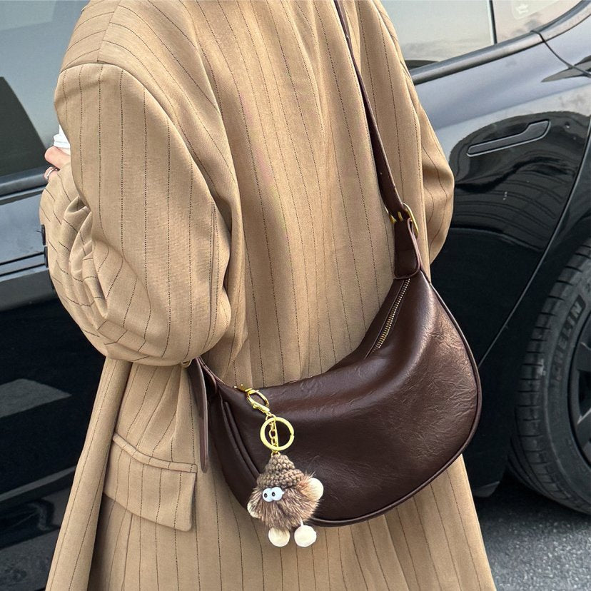Sleek Crescent Shaped Crossbody Bag LoungeYard — product view 5