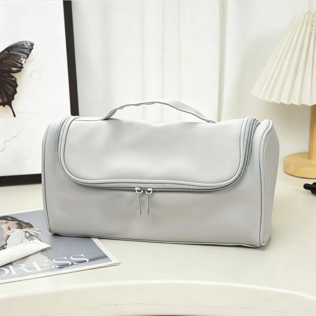 Travel cosmetics bag with multiple compartments LoungeYard — product view 3