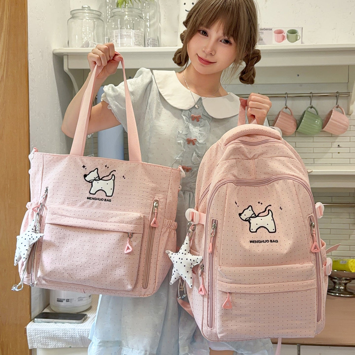 Fun-Themed Illustrated Backpack LoungeYard — product view 2