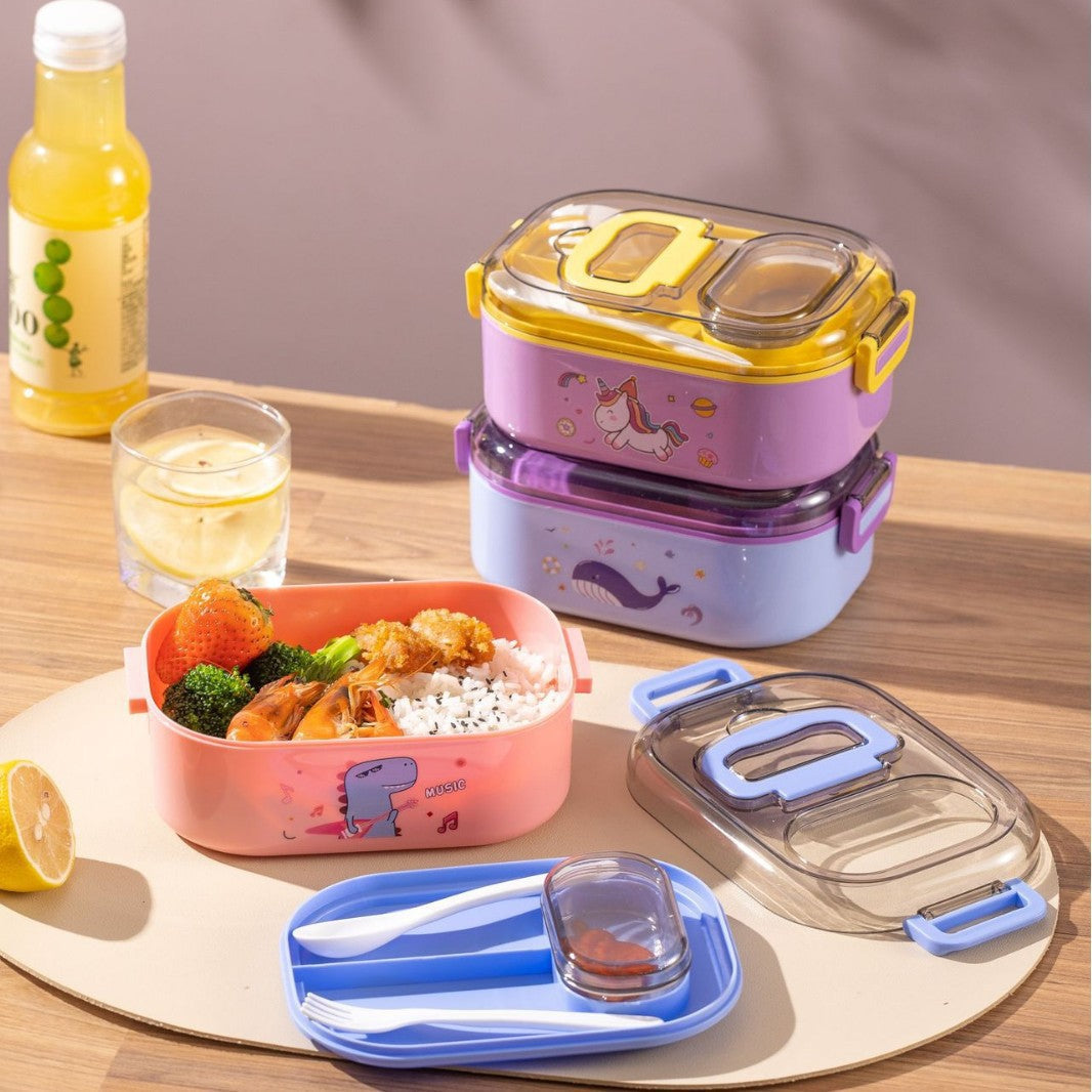 Cartoon-Themed Multi-Compartment Lunch Box — product view 3
