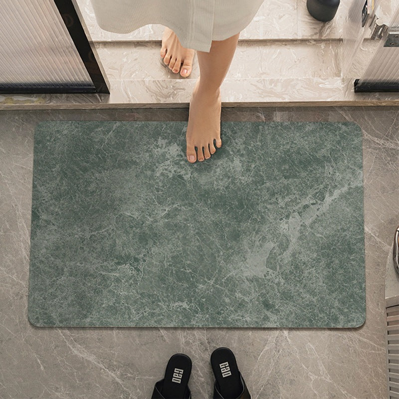 Marble-Effect Soft Bath Mat — product view 2