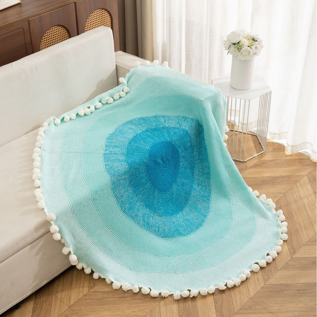 Decorative Knitted Throw Blanket — product view 5