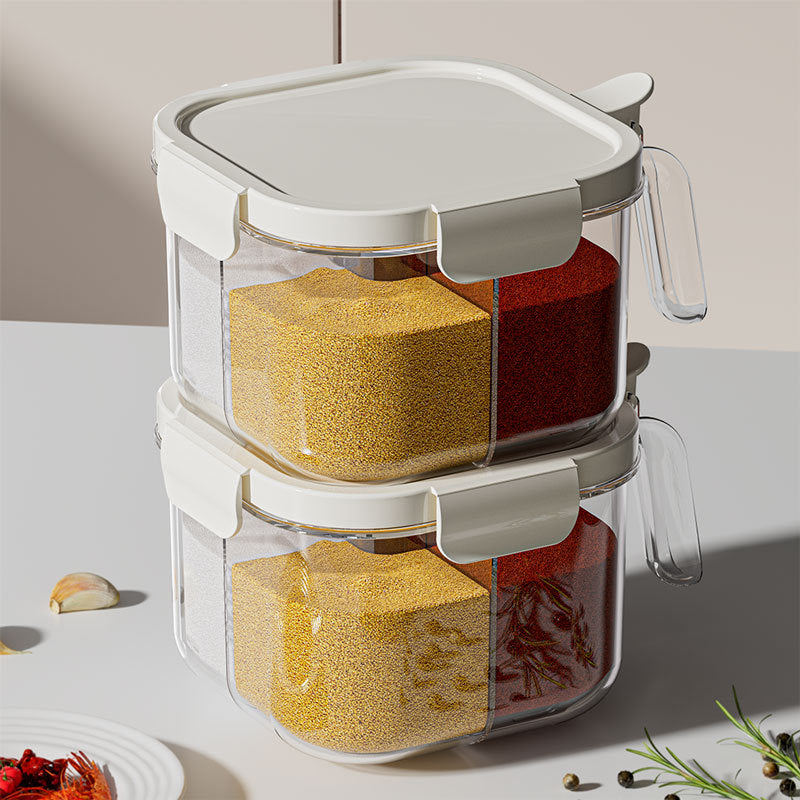 Kitchen Airtight 3-Compartment Storage Container with Removable Dividers and Secure Snap Closure — product view 3