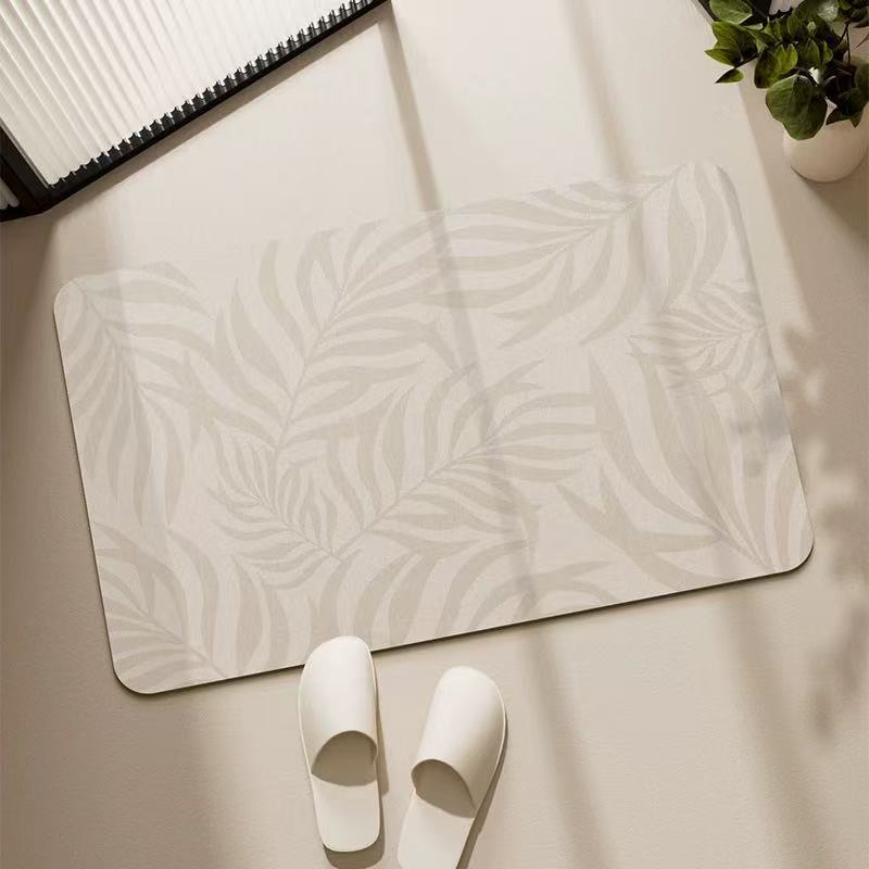 Decorative Leaf Print Bathroom Mat for Home — product view 7