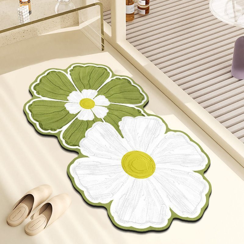 Decorative Floral Pattern Bath Mat for Bathrooms — product view 3