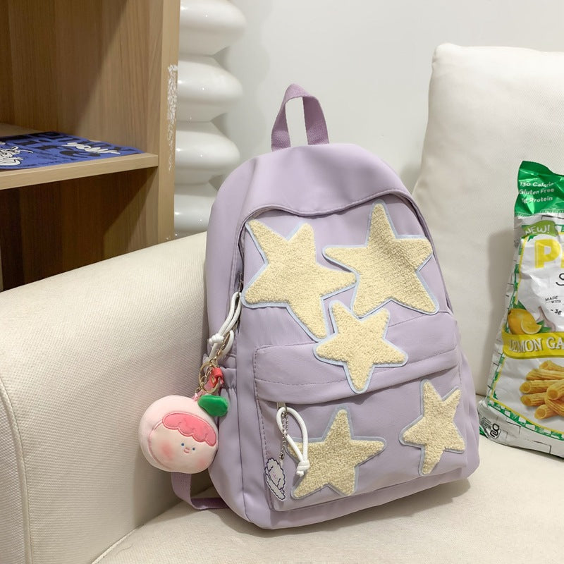 Star-Embellished Casual Backpack — product view 7