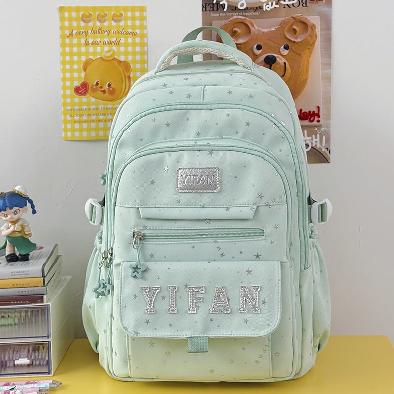 Fun Star-Embellished School Backpack LoungeYard — product view 7