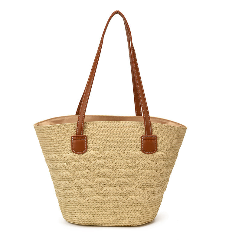 Woven Straw Beach Tote Bag — product view 6