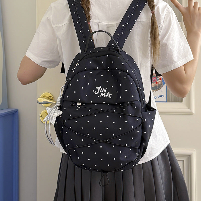 Polka Dot Casual Backpack LoungeYard 1791205839 — product view 2