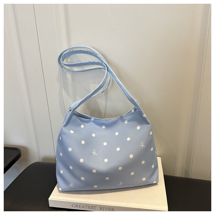 Polka Dot Patterned Handheld Tote Bag — product view 4