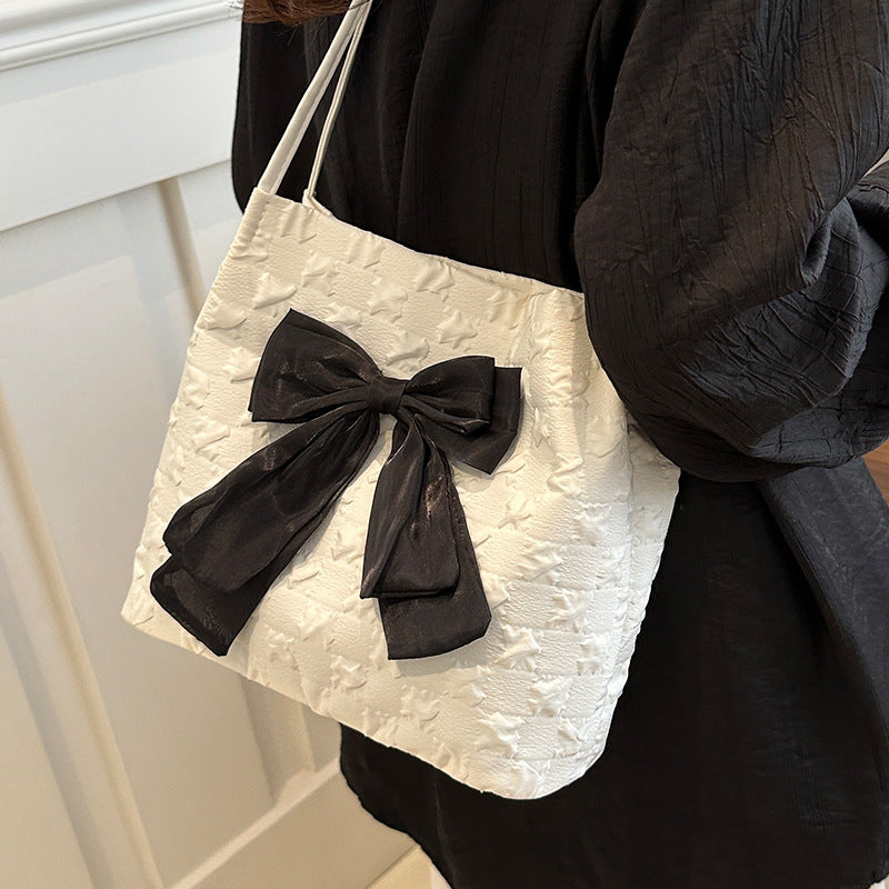 Decorative Bow-Embellished Tote Bag — product view 4