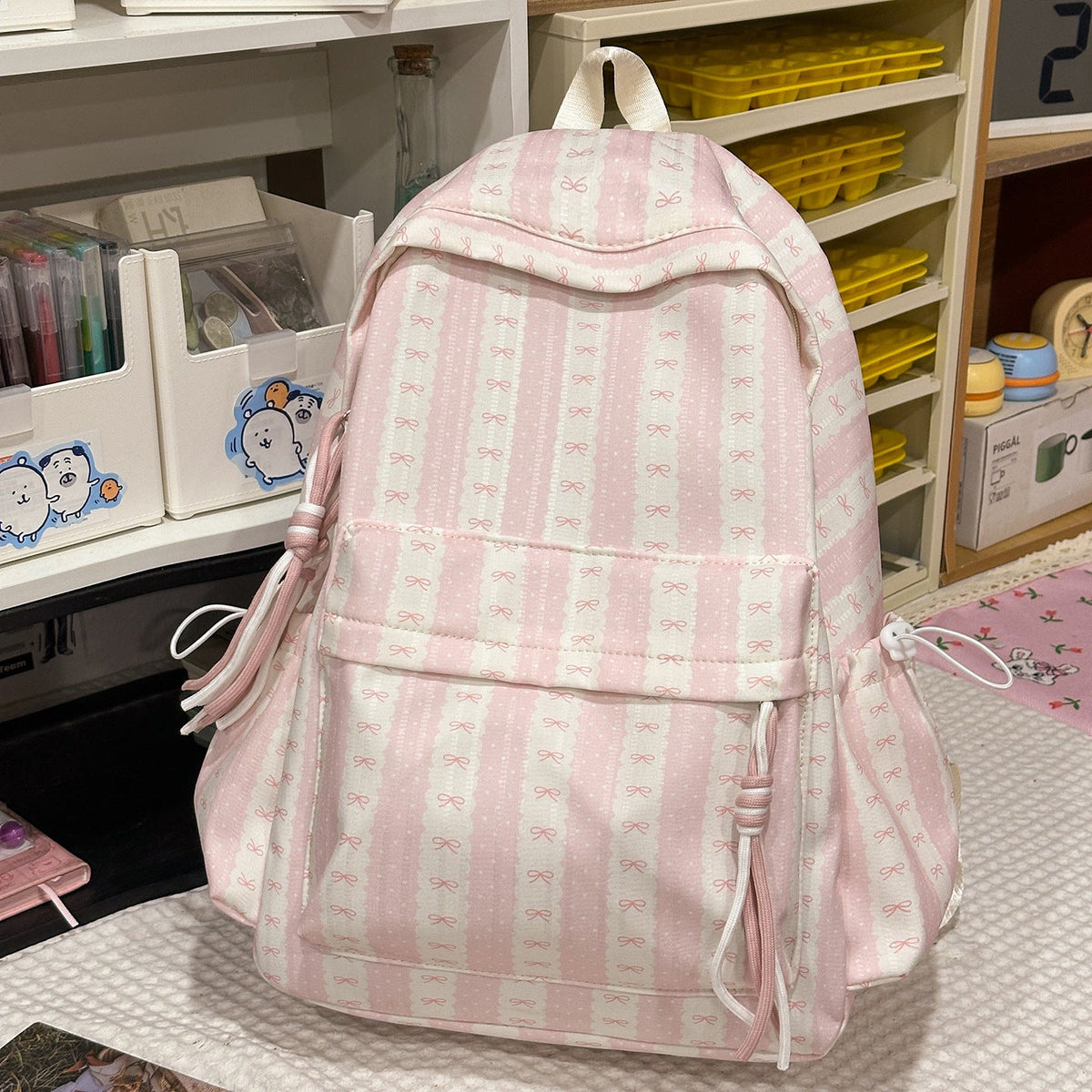 Cute Bow-Embellished Backpack LoungeYard — product view 6