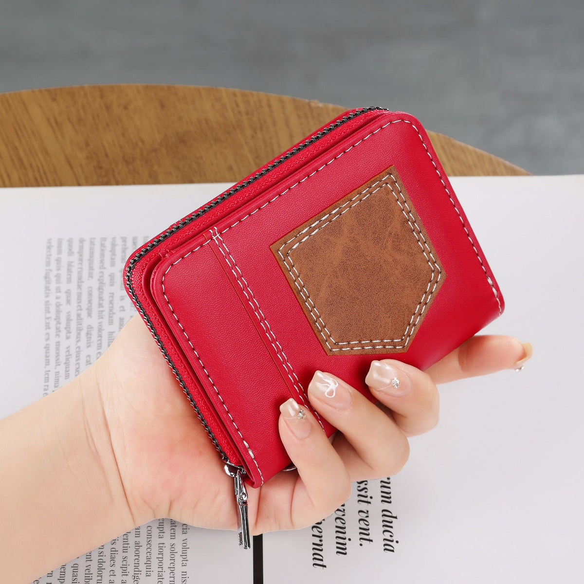 Zippered Leather Card Wallet — product view 4