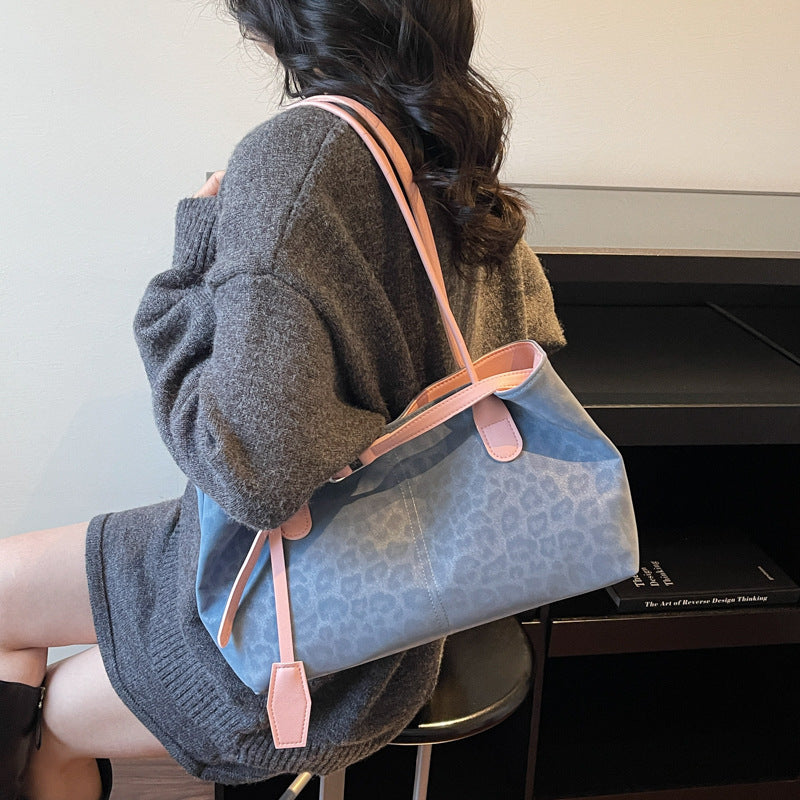 Structured Leopard Print Tote Bag — product view 4