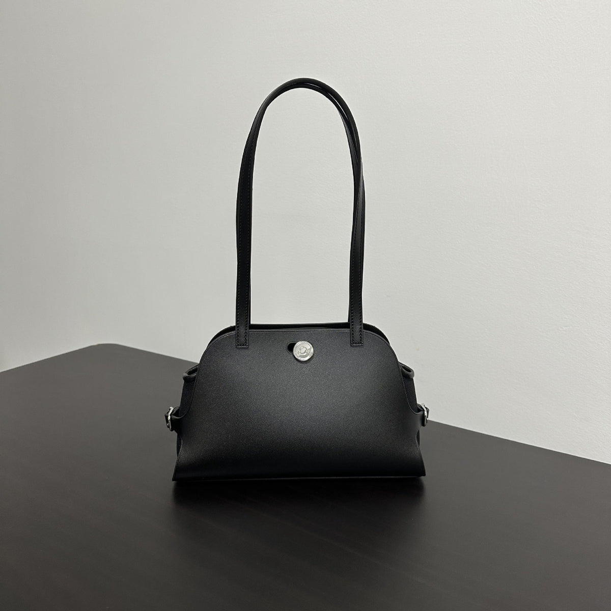 Structured Dome Tote with Long Double Shoulder Straps — product view 3