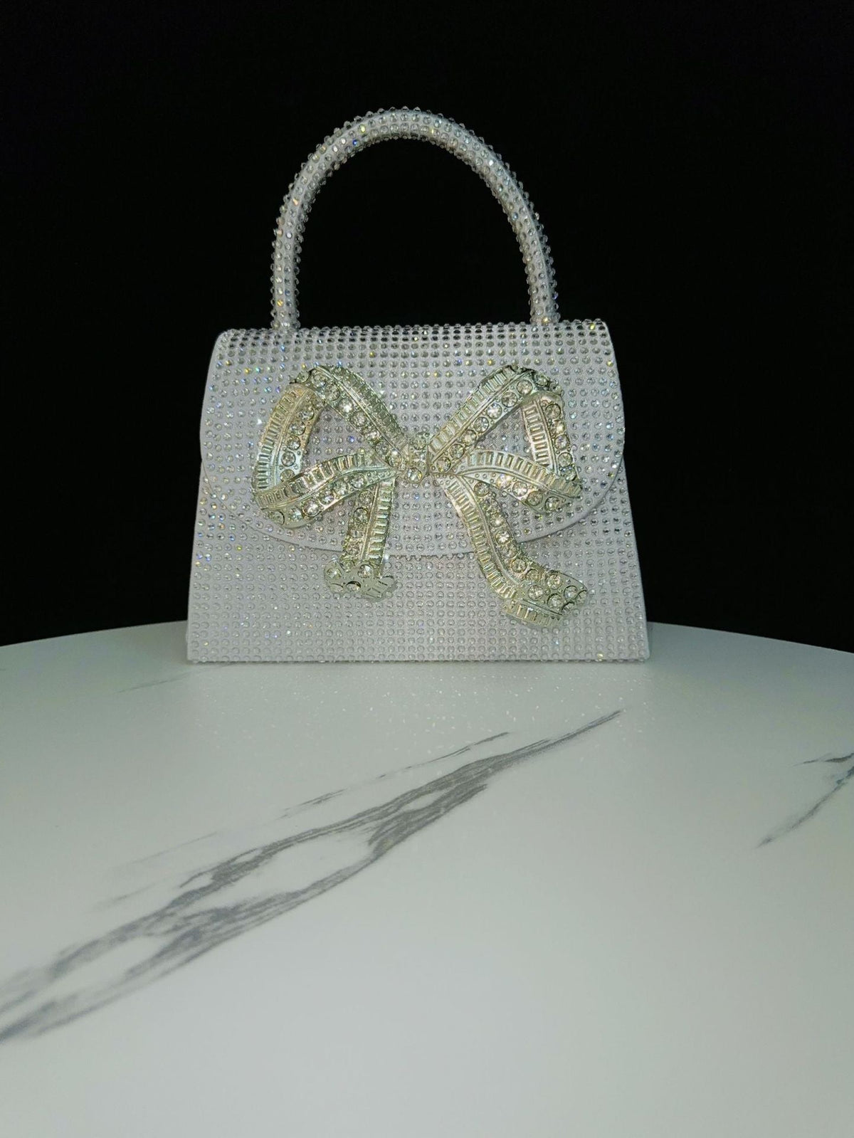 Rhinestone Bow Clutch — product view 6