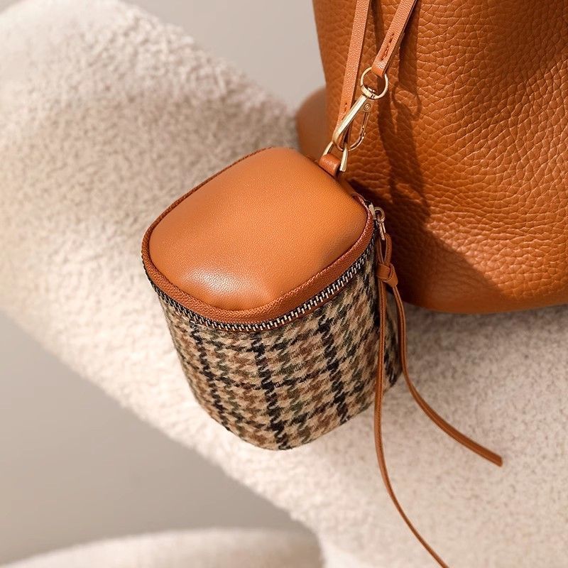 Textured Leather Mini Cosmetic Bag LoungeYard — product view 1