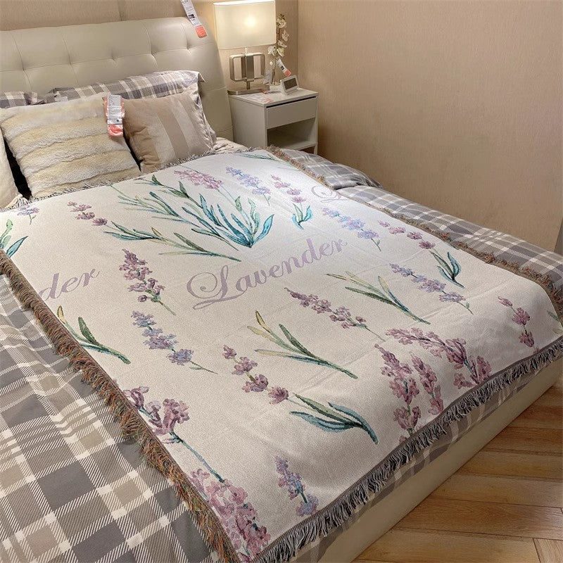 Floral Patterned Sofa Throw Blanket — product view 2