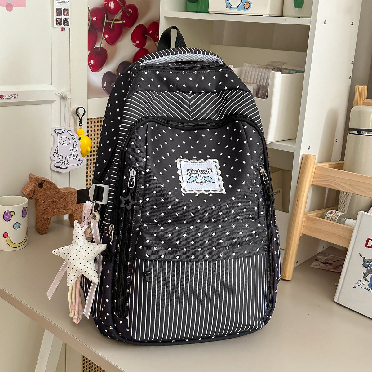 Whimsical Star-Embellished School Backpack LoungeYard — product view 7