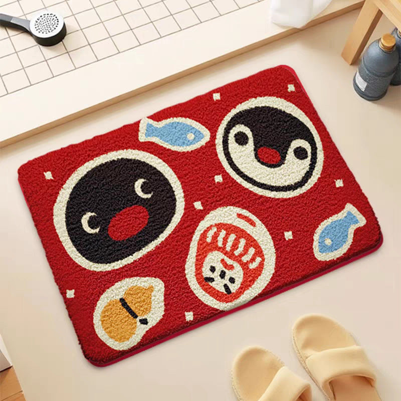 Playful Fish-Shaped Bowlift Rug — product view 3