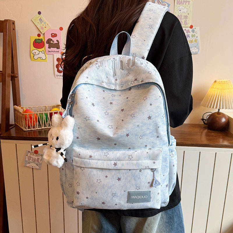 Star-Embellished Casual Backpack LoungeYard — product view 3