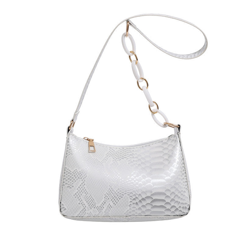 Stylish Textured Snakeskin Effect Handbag LoungeYard — product view 5