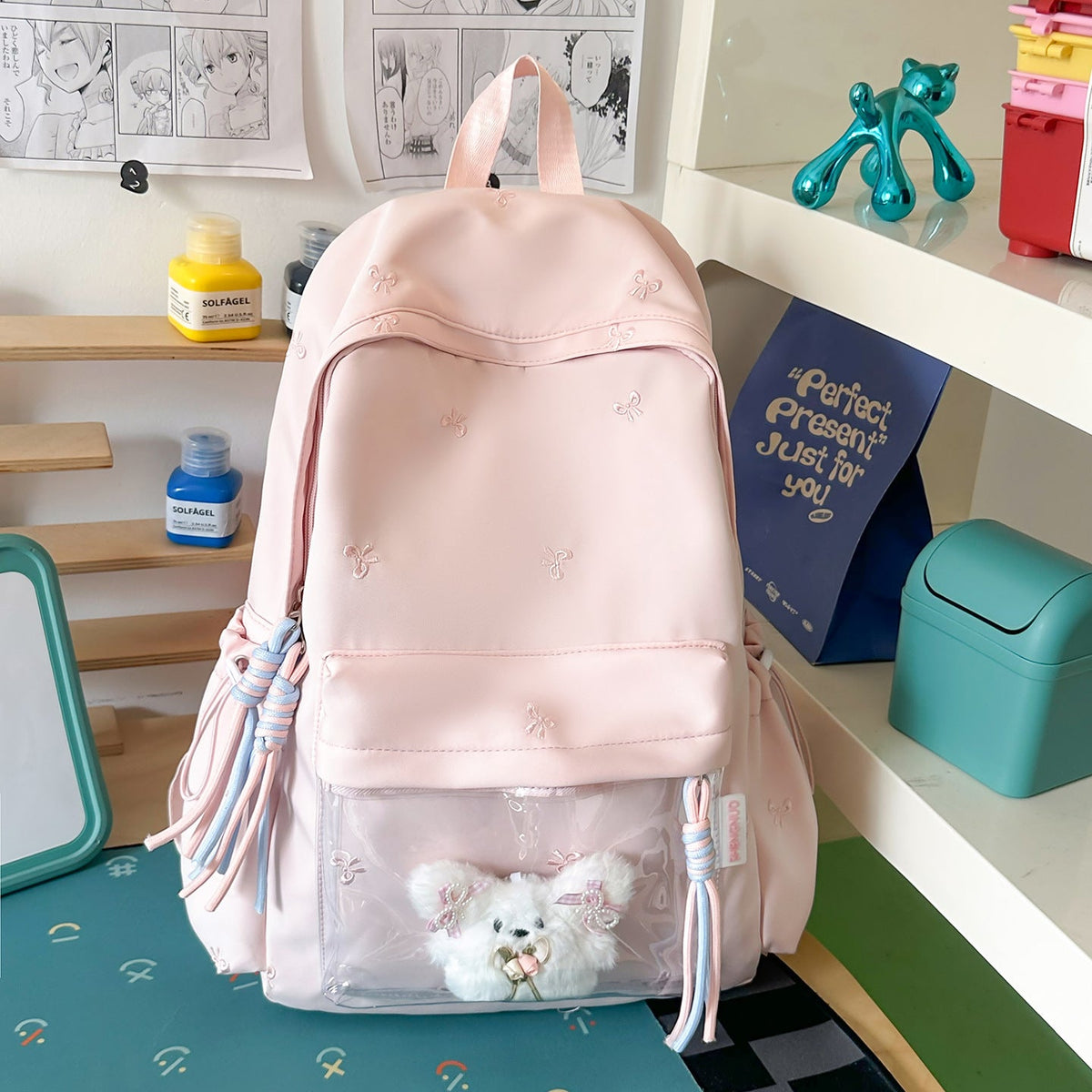 Cute Transparent Pocket Backpack — product view 3
